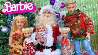 Barbie & Ken Doll Family Baby First Santa Visit