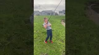 He Caught What in The Back Yard?- Pond Fishing