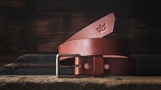 MAKING A HANDMADE LEATHER BELT - DIY BUILD ALONG - ASMR