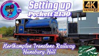 Positioning Peckett & Sons No.2130 for Brake-Van Rides at Hunsbury Hill Ironstone Railway