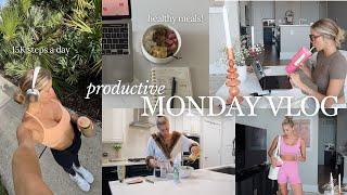 PRODUCTIVE VLOG! (5:30AM Monday morning routine, wellness favorites + restocks, yoga sculpt class!)