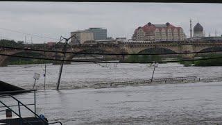 Dresden - Situation an der Carolabrücke am 14.09.2024 - (Räumungsarbeiten II)