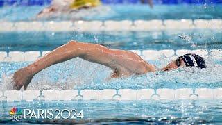 Lukas Maertens NEARLY breaks 15-year-old WR in men's 400m freestyle | Paris Olympics | NBC Sports