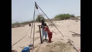 29th submersible water pump project operated through solar panels installed in desert area