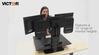 Victor DC350 High Rise Dual Monitor Sit-Stand Desk Converter