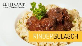 Zartes Rindergulasch mit hausgemachten Spätzle