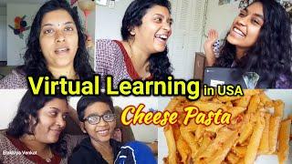 VLOG-Online Class for Kids I Study based App I Cheese Pasta for Breakfast I ElakkiyaVenkat Vlogs