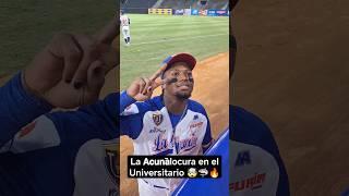 La 𝗔𝗰𝘂𝗻̃𝗮locura en el Universitario  #lvbp #tiburonesdelaguaira #ronalacuñajr #venezuela