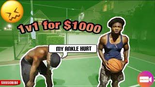 1v1 BASKETBALL CHALLENGE vs JAMES TV FOR $1000 (VLOG)