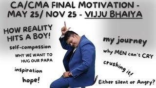 CA Final / CMA Final May 25 Motivation| How Reality hits a boy | Motivation for Boys| CA Vijay Sarda