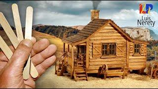 DIY / Casa del oeste con palitos de helado / western house, using Popsicle Stick