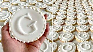 The Process of Making 135 Wedding Favour Sugar Cookies at Home | How I Decorate and Price Cookies 4K