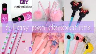 6 Easy DIY Pen & Pencil Decorations | Back to School Supplies | Craft Compilation