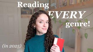 reading a book from every genre in 2025! // The Wellread Book Club - reading schedule