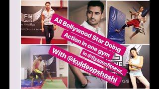 Tiger shroff, Varun Dhawan, Sunny Leone, Disha Patani action training At Flyzone Fitness By Kuldeep