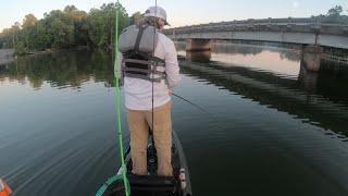 Summer Kayak Bass Fishing on Lake Secession And Exploring Creeks