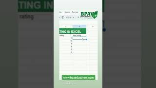 How to use Star Rating in Excel #exceltraining #msexcel #bpaeducators