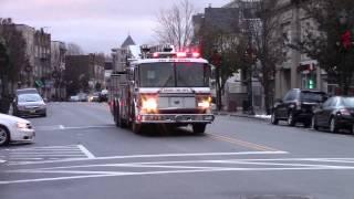 Kearny Fire Department Ladder Tower 2 responding (EQ2B PRTY SIREN) 8-18-15)