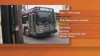 TARC offering free bus rides across Louisville Friday through Sunday