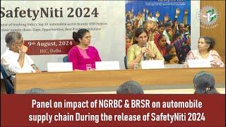 Panel on impact of NGRBC & BRSR on automobile supply chain During the release of SafetyNiti 2024