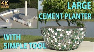 Beautiful DIY Large Size Cement Planters