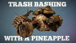 Scratch built spaceship from a pineapple.