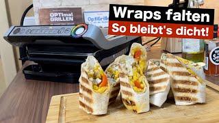 Wrap Falt-Technik für den Tefal OptiGrill - Saftige Hähnchen-Wraps