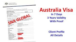 Australia Tourist Visa Granted 3 Years Validity | HINDI