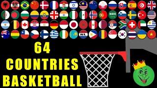 Basketball Marble Race with 64 Countries 8 \ Marble Race King