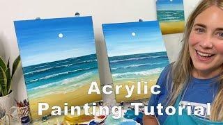 PAINTING TUTORIAL | Serene Scene - Beach for Beginners