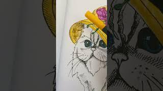 Coloring pages in coloring books till I get 130 subs