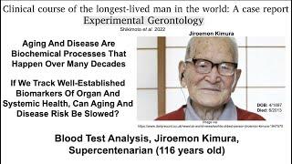 Supercentenarian (112 - 116y) Blood Test Analysis (Part I)