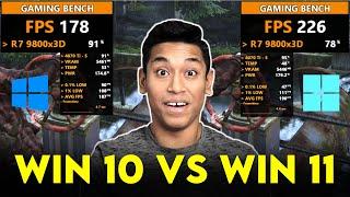 Windows 10 vs Windows 11 For Gaming Ft. AMD Ryzen 7 9800X3D