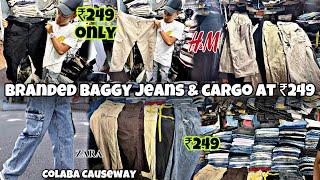 BRANDED BAGGY JEANS & CARGO AT JUST ₹249 || FOUNTAIN MARKET MUMBAI 2024