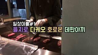 (ENG)을지로 맛집! 다케오 호르몬 데판야끼 후기 | 한국의 텐진 호로몬 | 일상이룰 브이로그 vlog