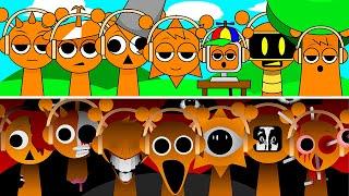 Incredibox Sprunki ALL Oren (Orange) Version | Normal Vs Horror