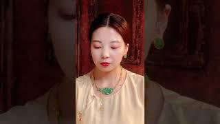 翡翠吊墜：高冰水彩紅糖翡翠項鍊太甜美風啦~#shorts #翡翠 #翡翠玉石 #珠寶首飾 #時尚配飾 #珠寶穿搭