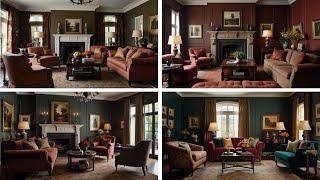 Traditional living room with classic furniture and rich colors