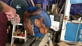 This thing fought me all the way - Woodturning a Gidgee Platter