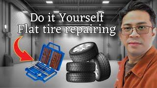 QUICK REPAIR FOR TIRE PUNTURED #cars #vehicles #mechanic #ofw #tires