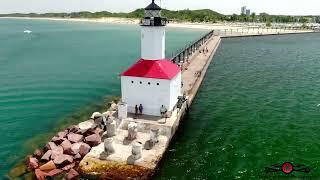 Must See Memorial Day Weekend Drone Tour Of Michigan City Lighthouse & Park 4K!