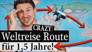 WELTREISE ROUTE ️- Meine TRAUMLÄNDER und DAUER meiner Reise um die Welt! | Weltreise Planung