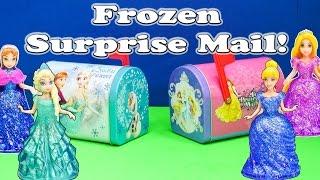 The Assistant Opens Frozen Surprise Mail Boxes with Elsa and Anna