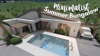 aesthetic minimalist summer bungalow ️ bloxburg part 1 build tutorial!