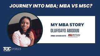 Olufisayo`s MBA Story | TOC Stories