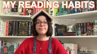 reading habits tag!!   (aka breaking all the spines)