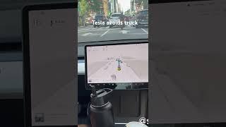 Tesla avoidance system #tsla #tesla #fsd #fsdbeta