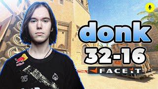 donk (32-16) with kyousuke, Mokuj1n (Mirage) | FACEIT Ranked #CS2 #POV