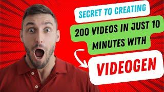 Secret to Creating 200 Videos in Just 10 Minutes with VideoGen – Don't Miss Out!