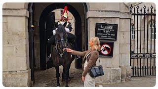 Guard Tells one of the Regimental Civilian Riders to move back! We Speak with her.